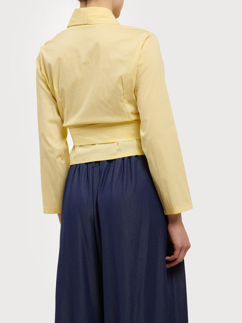 Camicia crop con fiocco