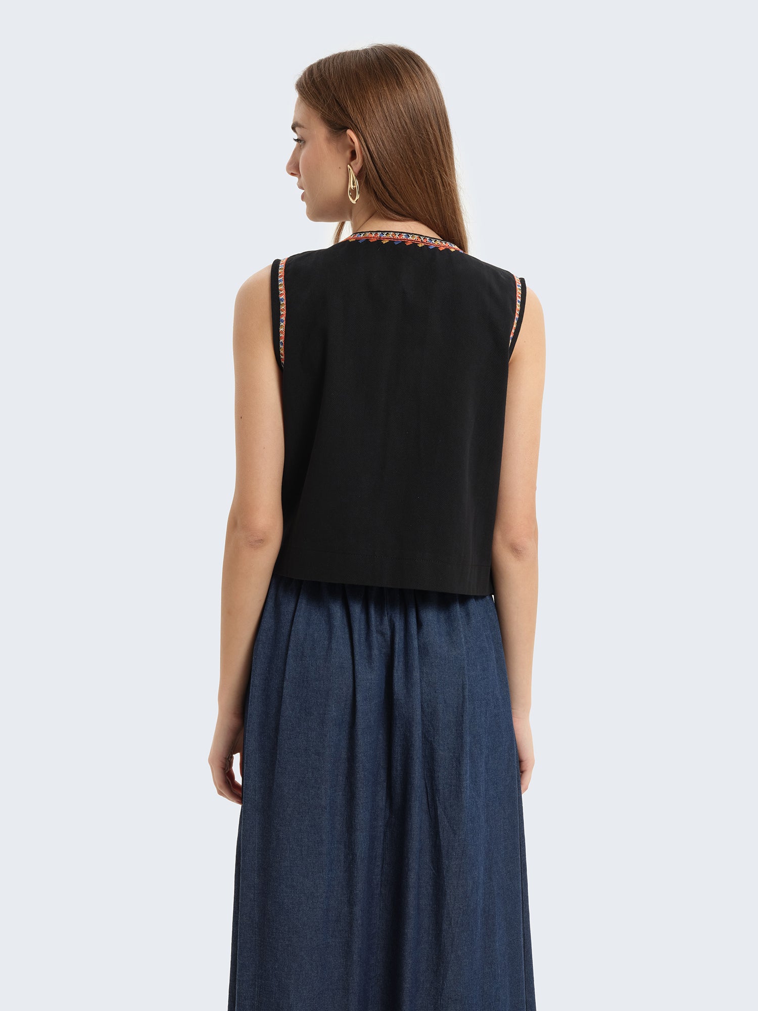 Gilet ricamato etnico