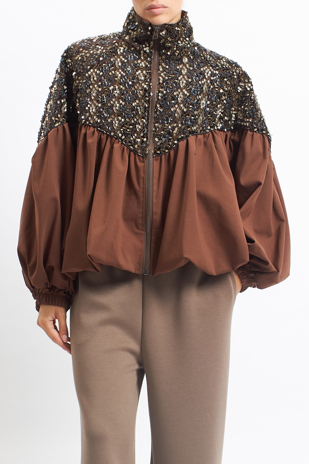 Giacca bomber con paillettes
