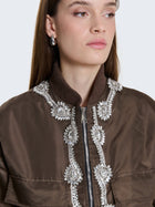 Bomber con applicazioni gioiello