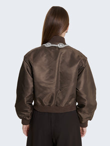 Bomber con applicazioni gioiello