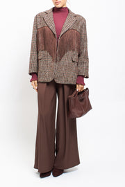 Blazer in Pied de Poule con frange