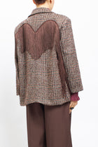 Blazer in Pied de Poule con frange