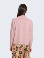 Crew neck sweater with decorative buttons