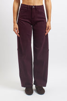 Pantalone barrel in cotone con tasche