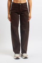 Pantalone barrel in cotone con tasche