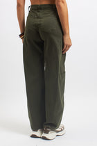Pantalone barrel in cotone con tasche