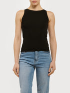 Top con scollo all'americana