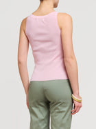 Top con scollo all'americana