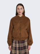 Bomber rennino in suede