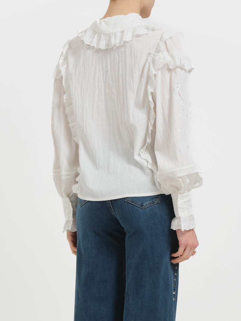 Camicia in pizzo san gallo