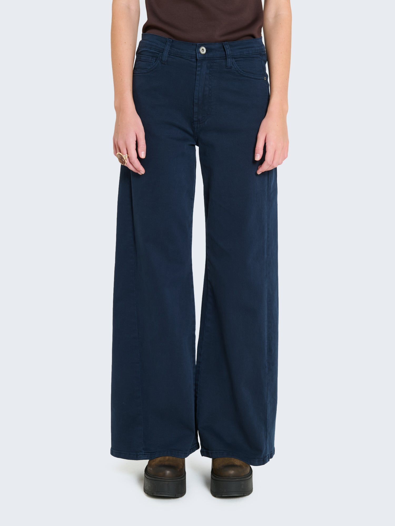 Jeans wide leg blu