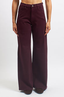 Pantalone wide leg in cotone