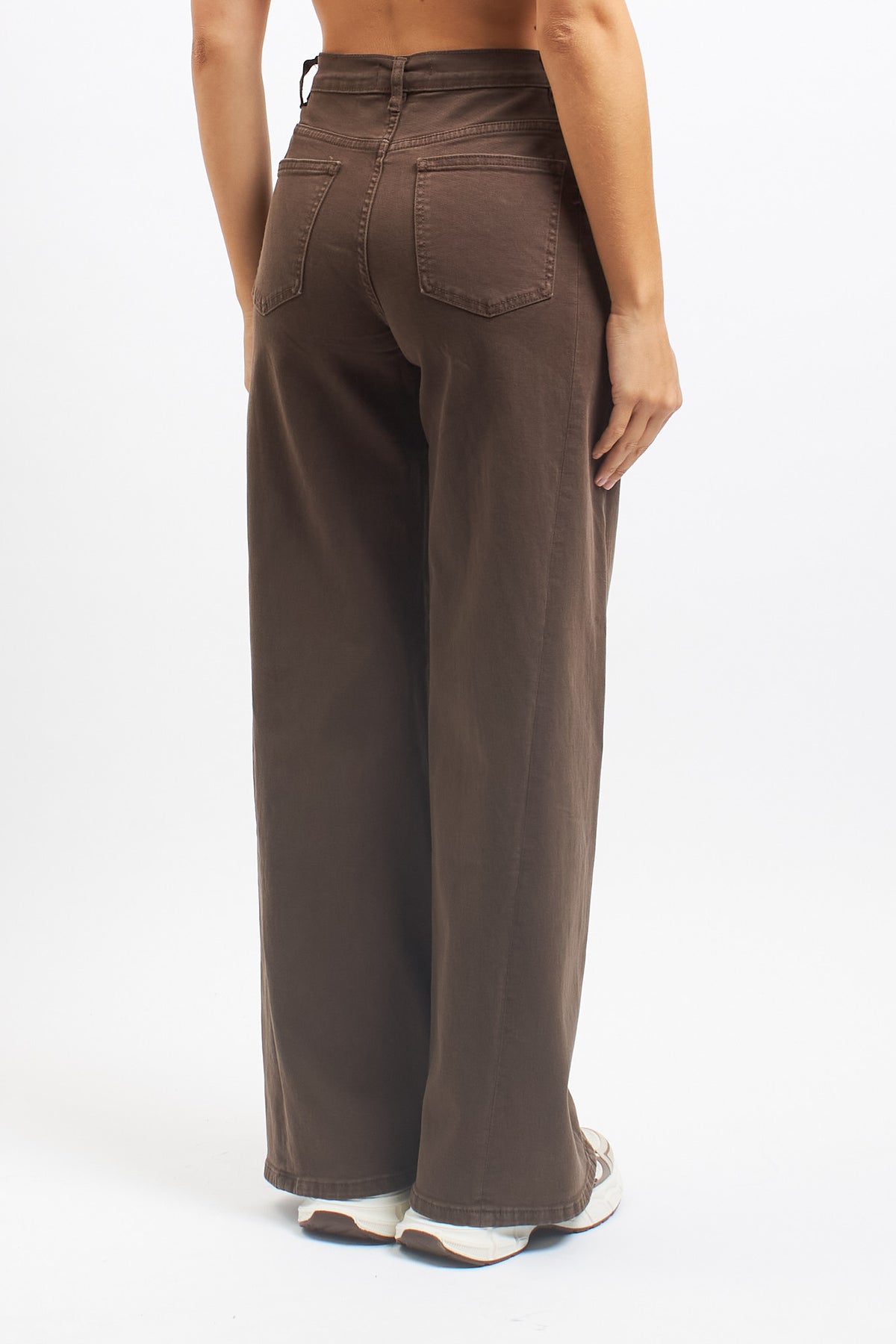 Pantalone wide leg in cotone