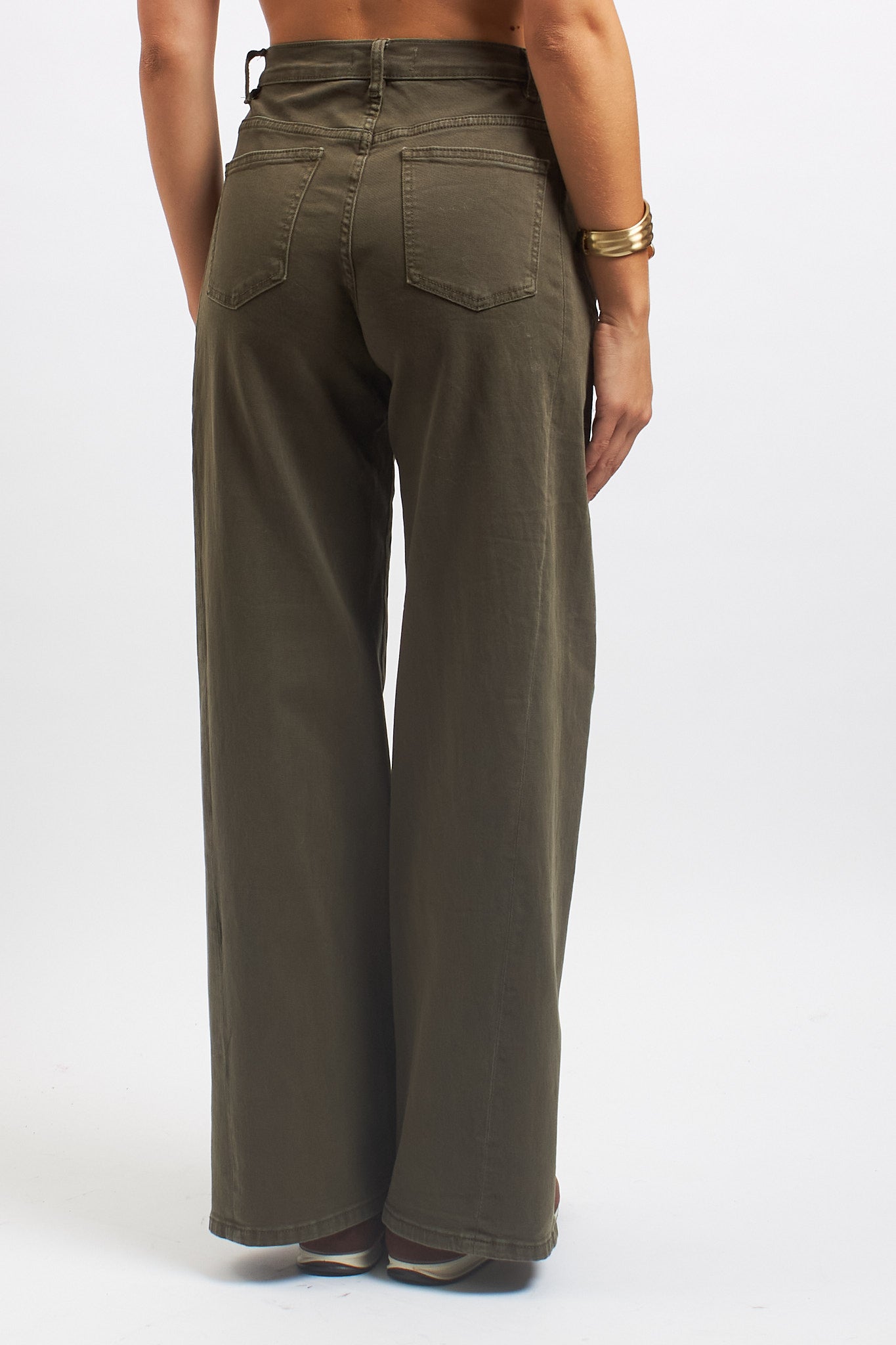 Pantalone wide leg in cotone