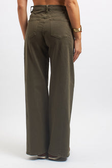 Pantalone wide leg in cotone