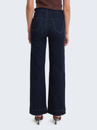 Jeans palazzo a vita alta con tasche