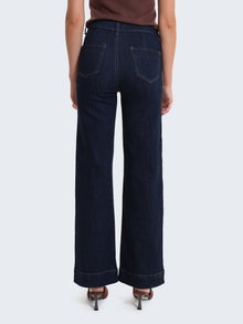 Jeans palazzo a vita alta con tasche