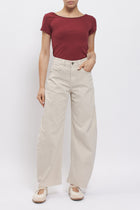 Pantalone barrel in cotone