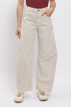 Pantalone barrel in cotone