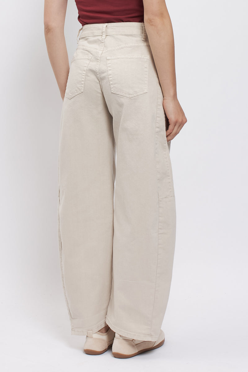 Pantalone barrel in cotone