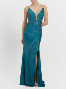 Abito lungo con strass