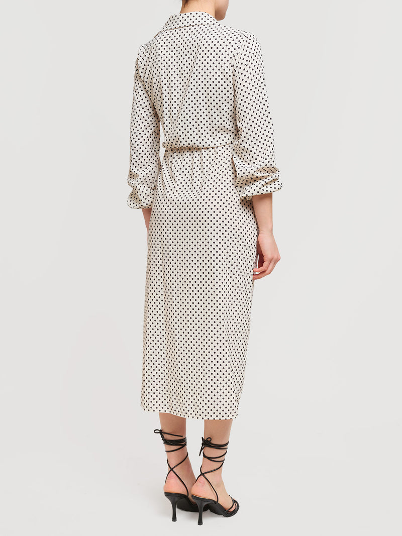 Abito midi a pois