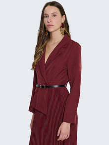 Abito lungo con gonna plissè