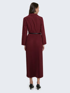 Abito lungo con gonna plissè