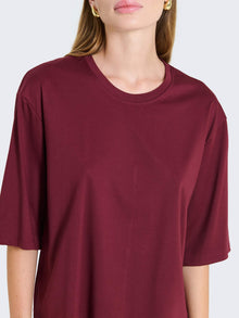 T-shirt boxy con maniche a tre quarti