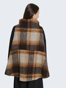 Oversized vest in boiled wool