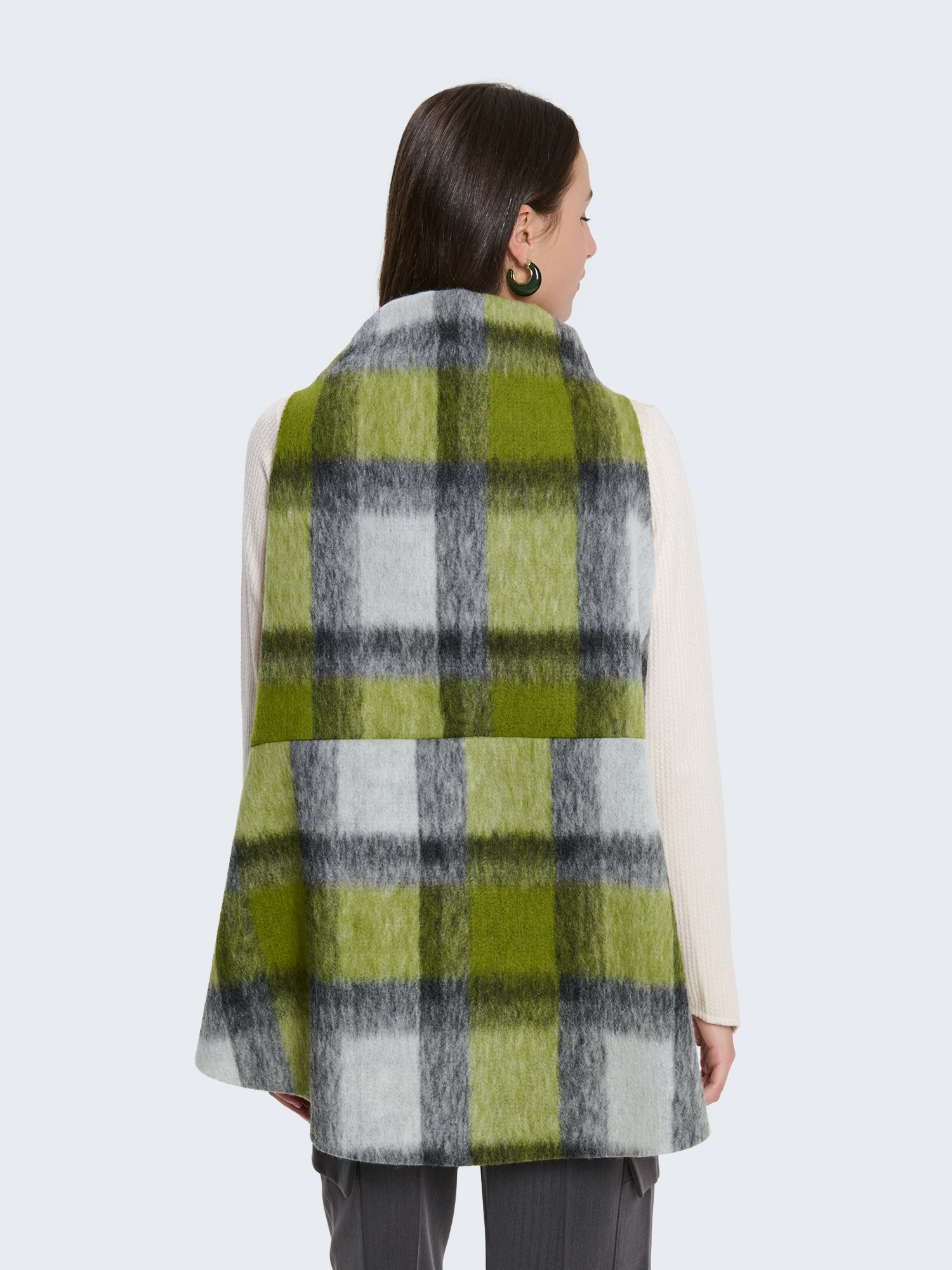 Gilet over in lana cotta