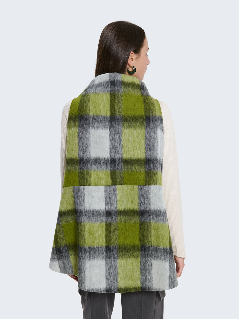 Gilet over in lana cotta