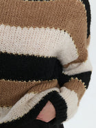 Maglione a righe orizzontali tricolori