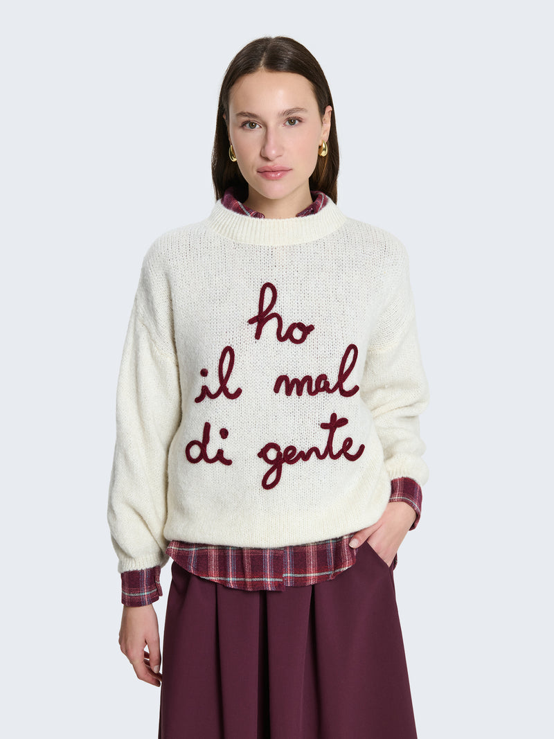 Maglione "Ho il mal di gente"