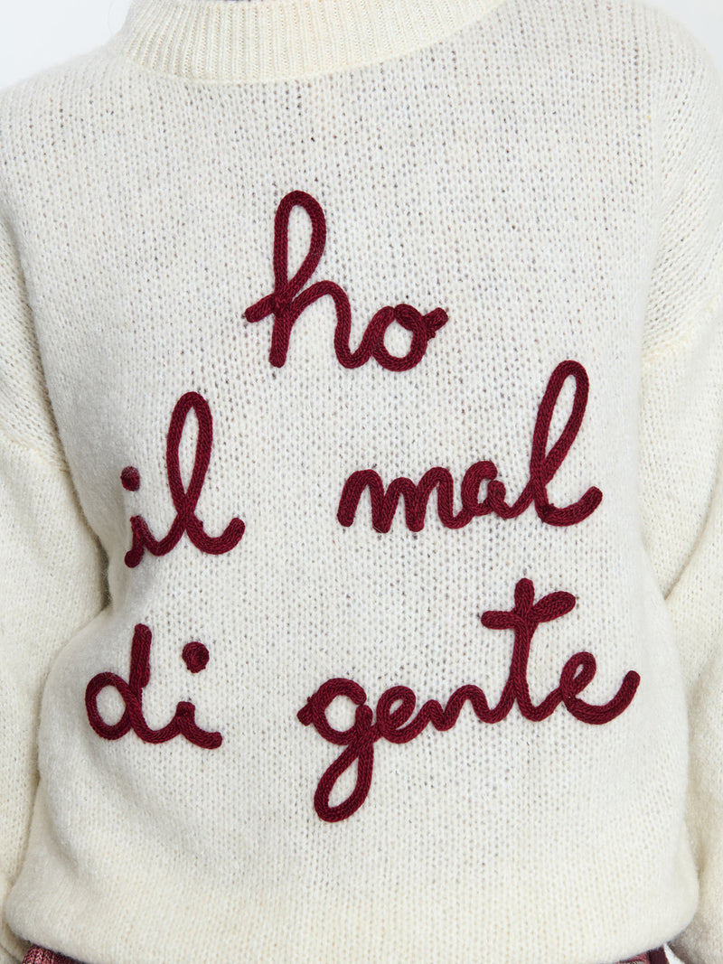 Maglione "Ho il mal di gente"