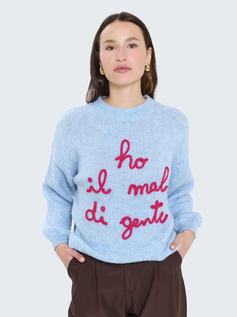 Maglione "Ho il mal di gente"