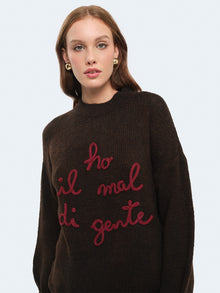 Maglione "ho il mal di gente"