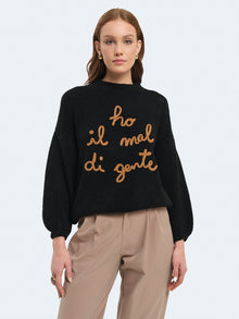 Maglione "ho il mal di gente"