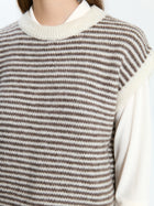 Gilet in maglia a righe