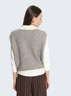 Gilet in maglia a righe