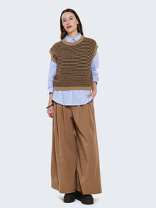 Gilet in maglia a righe