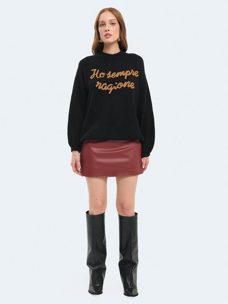 Minigonna in ecopelle