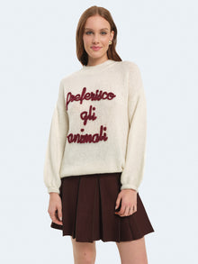 Maglione "preferisco gli animali"