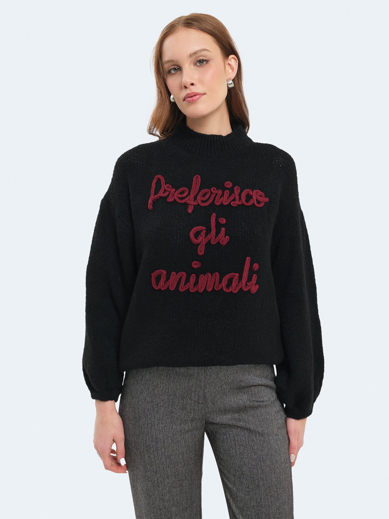 Maglione "preferisco gli animali"