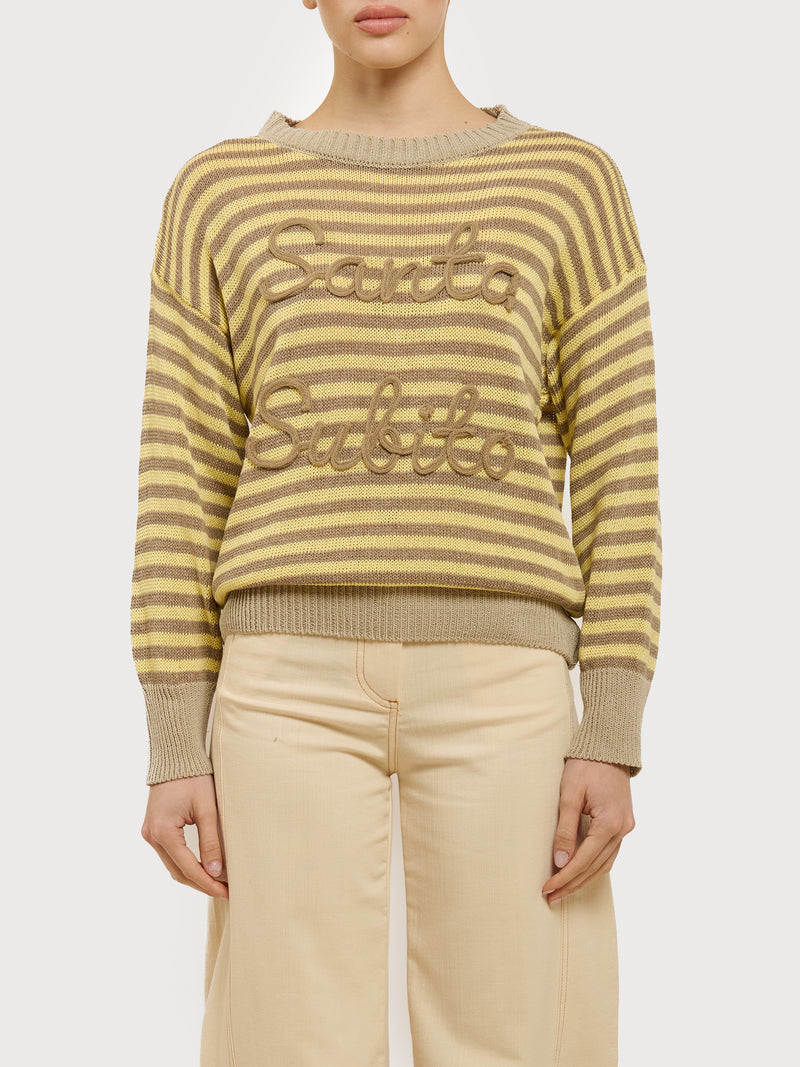 Maglia in cotone "Santa subito"