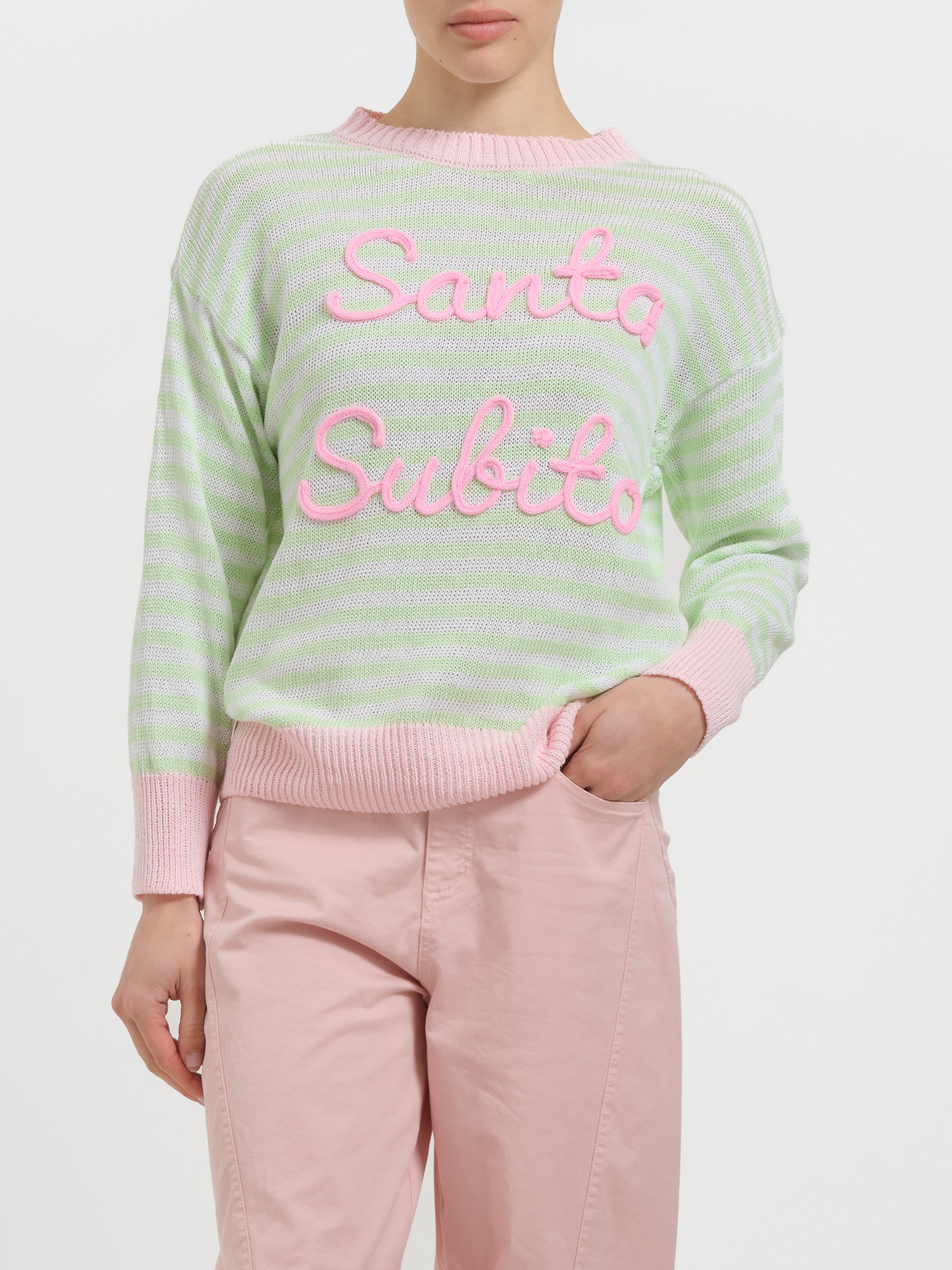 Maglia in cotone "Santa subito"