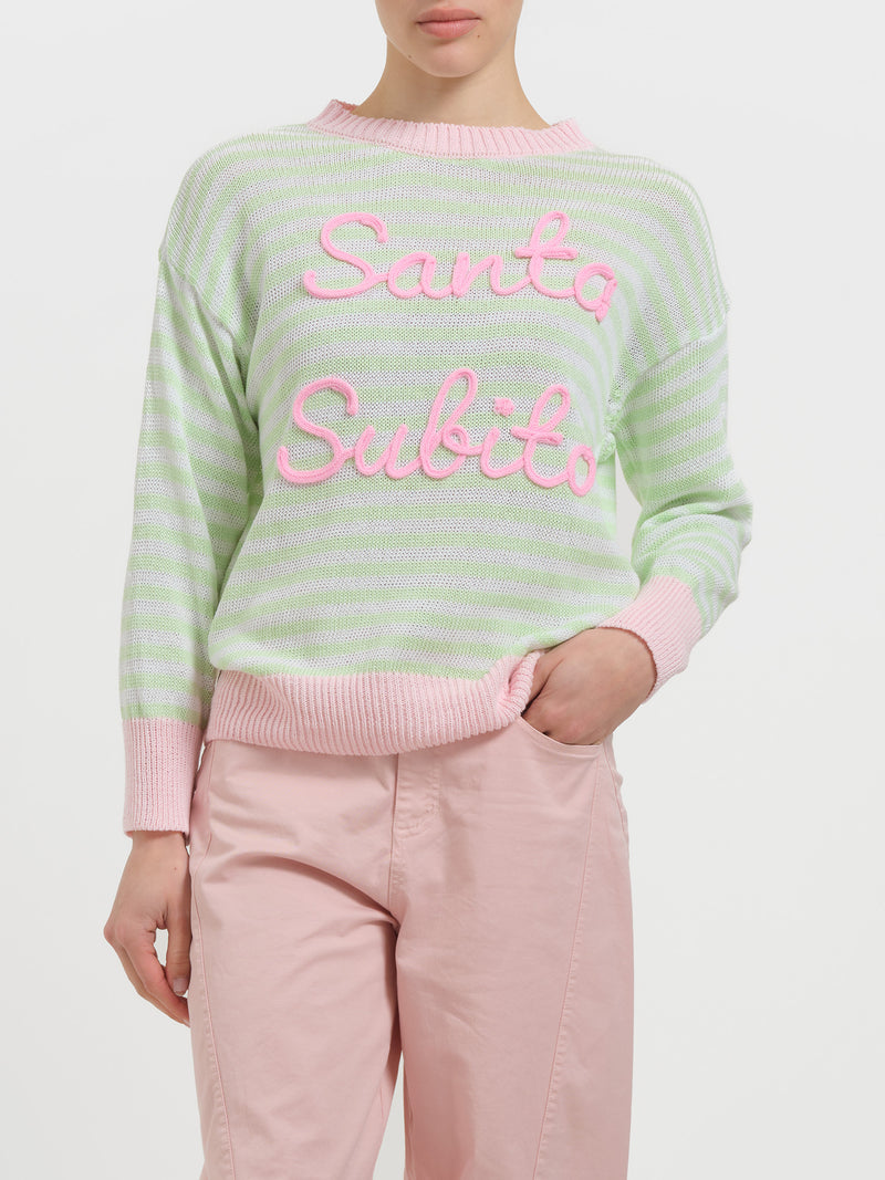 Maglia in cotone "Santa subito"