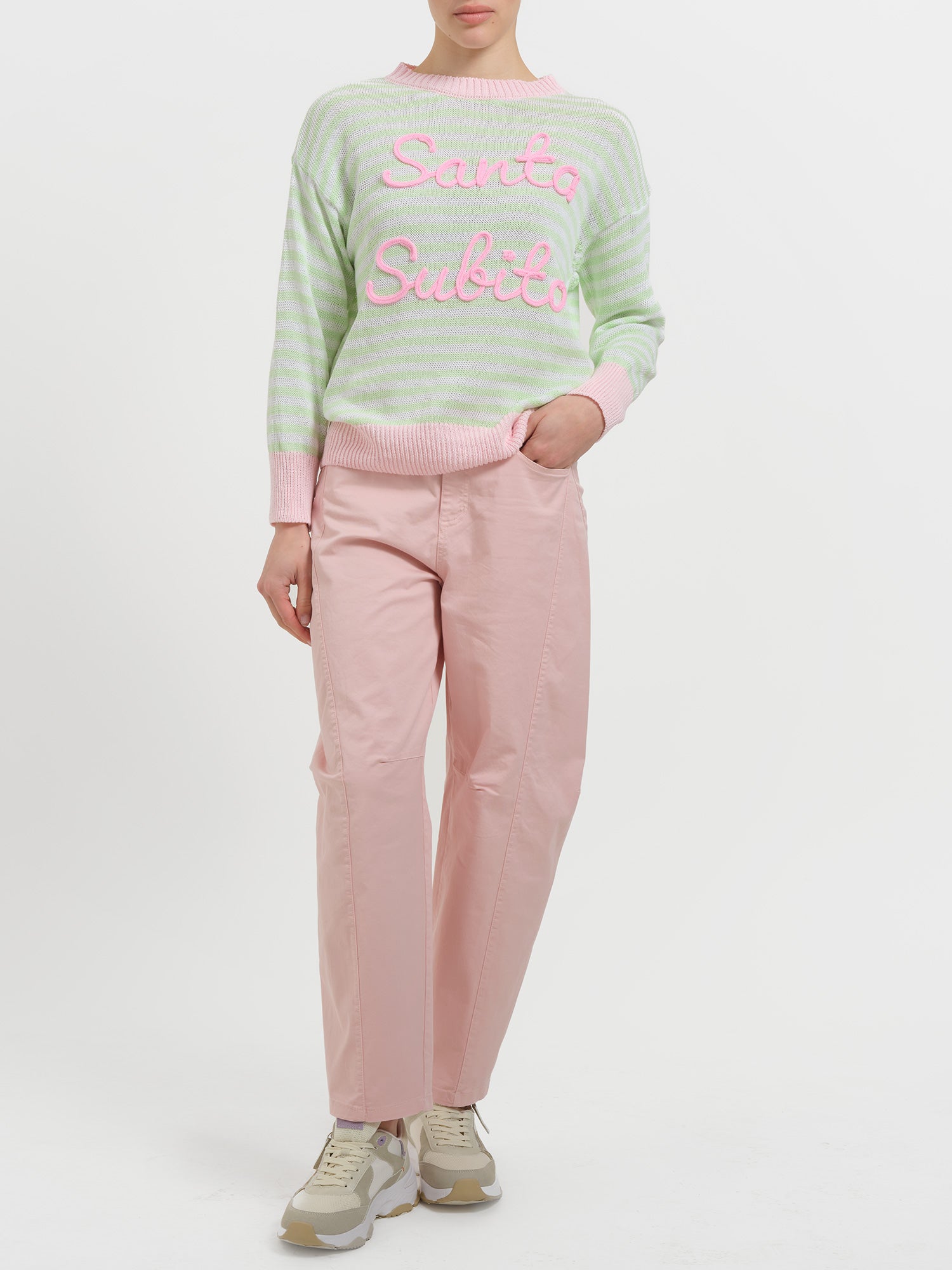 Maglia in cotone "Santa subito"