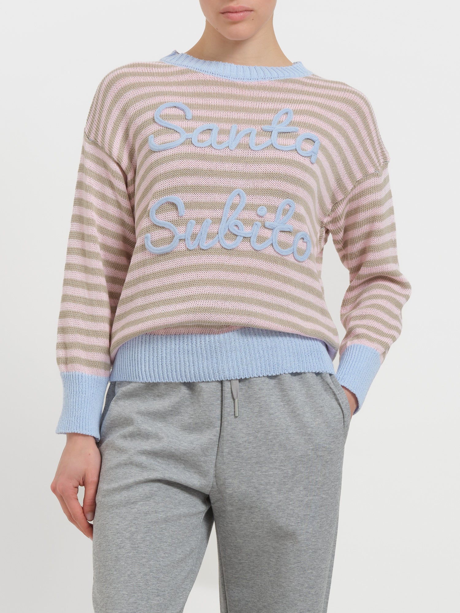 Maglia in cotone "Santa subito"